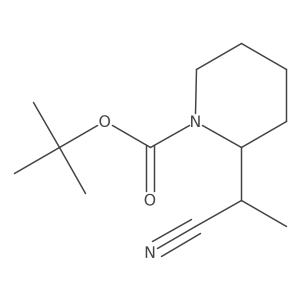 Tert-butyl 2-(1-cyanoethyl)piperidine-1-carboxylate结构式