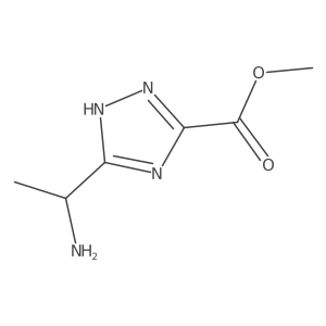 Methyl 5-(1-aminoethyl)-1H-1,2,4-triazole-3-carboxylate结构式
