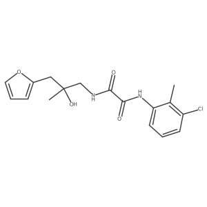 N1-(3-chloro-2-methylphenyl)-N2-(3-(furan-2-yl)-2-hydroxy-2-methylpropyl)oxalamide结构式