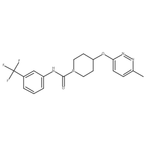 4-((6-methylpyridazin-3-yl)oxy)-N-(3-(trifluoromethyl)phenyl)piperidine-1-carboxamide结构式