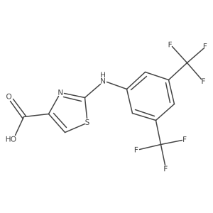 2-((3,5-bis(Trifluoromethyl)phenyl)amino)-1,3-thiazole-4-carboxylic acid Structure