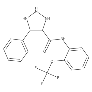 5-phenyl-N-[2-(trifluoromethoxy)phenyl]triazolidine-4-carboxamide结构式