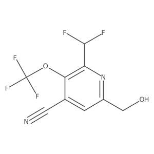 2-(Difluoromethyl)-6-(hydroxymethyl)-3-(trifluoromethoxy)isonicotinonitrile Structure