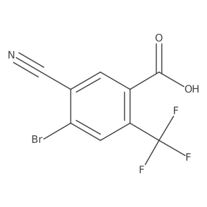 4-Bromo-5-cyano-2-(trifluoromethyl)benzoic acid结构式