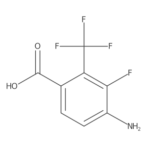 4-Amino-3-fluoro-2-(trifluoromethyl)benzoic acid结构式
