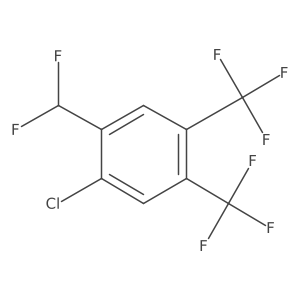 1-Chloro-2-(difluoromethyl)-4,5-bis(trifluoromethyl)benzene Structure