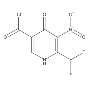 2-(Difluoromethyl)-4-hydroxy-3-nitropyridine-5-carbonyl chloride结构式