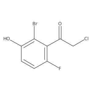 2'-Bromo-6'-fluoro-3'-hydroxyphenacyl chloride Structure