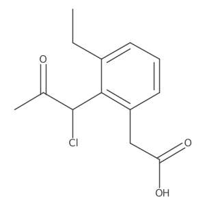 2-(1-Chloro-2-oxopropyl)-3-ethylphenylacetic acid Structure