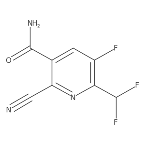 2-Cyano-6-(difluoromethyl)-5-fluoronicotinamide结构式
