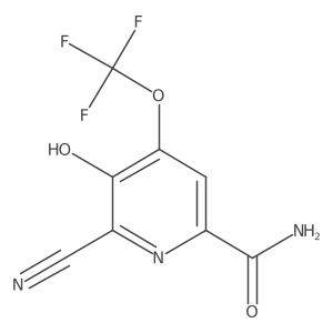 6-Cyano-5-hydroxy-4-(trifluoromethoxy)picolinamide Structure