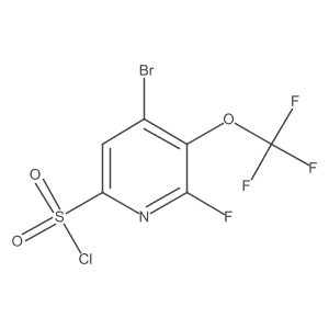 4-Bromo-6-fluoro-5-(trifluoromethoxy)pyridine-2-sulfonyl chloride Structure