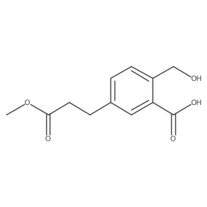 2-(Hydroxymethyl)-5-(3-methoxy-3-oxopropyl)benzoic acid Structure