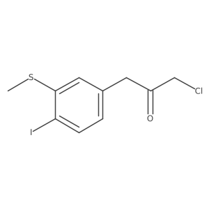 1-Chloro-3-(4-iodo-3-(methylthio)phenyl)propan-2-one结构式