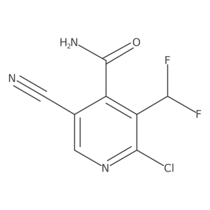 2-Chloro-5-cyano-3-(difluoromethyl)isonicotinamide结构式