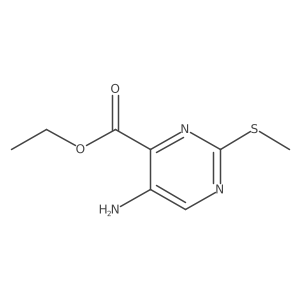 Ethyl 5-amino-2-(methylthio)pyrimidine-4-carboxylate Structure