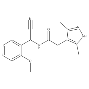N-[Cyano(2-methoxyphenyl)methyl]-2-(3,5-dimethyl-1H-pyrazol-4-YL)acetamide Structure