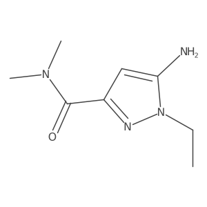 5-amino-1-ethyl-N,N-dimethyl-1H-pyrazole-3-carboxamide结构式