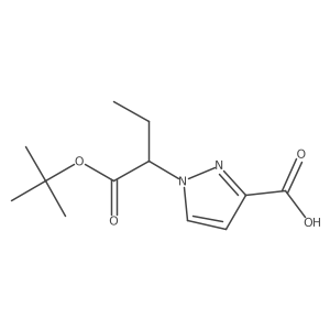1-[1-(tert-butoxycarbonyl)propyl]-1H-pyrazole-3-carboxylic acid Structure