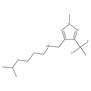 {[1-methyl-3-(trifluoromethyl)-1H-pyrazol-4-yl]methyl}[3-(propan-2-yloxy)propyl]amine Structure