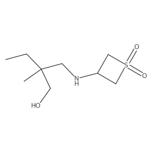 3-((2-(Hydroxymethyl)-2-methylbutyl)amino)thietane 1,1-dioxide结构式