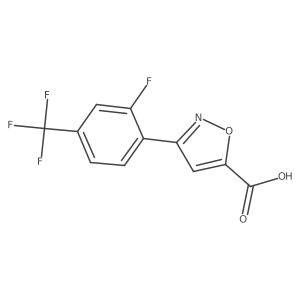 3-[2-Fluoro-4-(trifluoromethyl)phenyl]-1,2-oxazole-5-carboxylic acid Structure