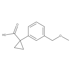 1-[3-(Methoxymethyl)phenyl]cyclopropane-1-carboxylic acid结构式