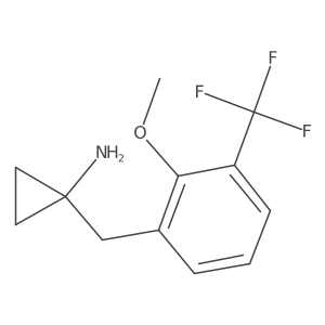1-{[2-Methoxy-3-(trifluoromethyl)phenyl]methyl}cyclopropan-1-amine Structure