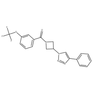 (3-(4-phenyl-1H-1,2,3-triazol-1-yl)azetidin-1-yl)(3-(trifluoromethoxy)phenyl)methanone Structure