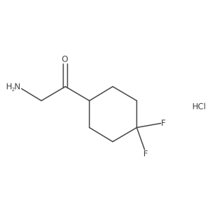 2-Amino-1-(4,4-difluorocyclohexyl)ethan-1-one hydrochloride Structure