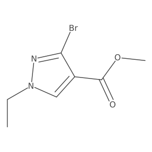 methyl 3-bromo-1-ethyl-1H-pyrazole-4-carboxylate结构式