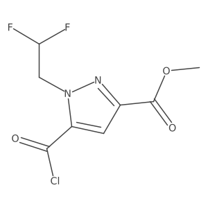 methyl 5-(chlorocarbonyl)-1-(2,2-difluoroethyl)-1H-pyrazole-3-carboxylate Structure