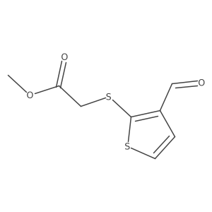 Methyl 2-(3-formyl-2-thienylthio)acetate Structure