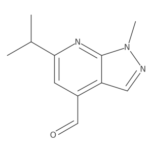 1-methyl-6-(propan-2-yl)-1H-pyrazolo[3,4-b]pyridine-4-carbaldehyde结构式