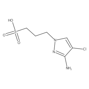 3-(3-amino-4-chloro-1H-pyrazol-1-yl)propane-1-sulfonic acid结构式