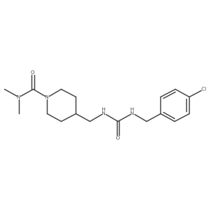 4-((3-(4-chlorobenzyl)ureido)methyl)-N,N-dimethylpiperidine-1-carboxamide结构式