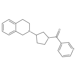 (3-(3,4-dihydroisoquinolin-2(1H)-yl)pyrrolidin-1-yl)(pyridin-3-yl)methanone结构式