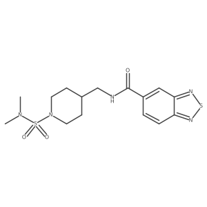 N-((1-(N,N-dimethylsulfamoyl)piperidin-4-yl)methyl)benzo[c][1,2,5]thiadiazole-5-carboxamide结构式