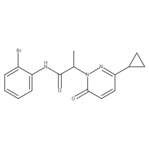 N-(2-bromophenyl)-2-(3-cyclopropyl-6-oxopyridazin-1(6H)-yl)propanamide Structure