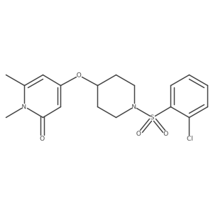 4-((1-((2-chlorophenyl)sulfonyl)piperidin-4-yl)oxy)-1,6-dimethylpyridin-2(1H)-one Structure