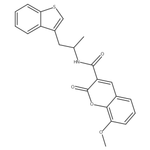 N-(1-(benzo[b]thiophen-3-yl)propan-2-yl)-8-methoxy-2-oxo-2H-chromene-3-carboxamide Structure