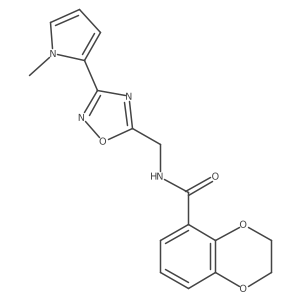 N-((3-(1-methyl-1H-pyrrol-2-yl)-1,2,4-oxadiazol-5-yl)methyl)-2,3-dihydrobenzo[b][1,4]dioxine-5-carboxamide Structure