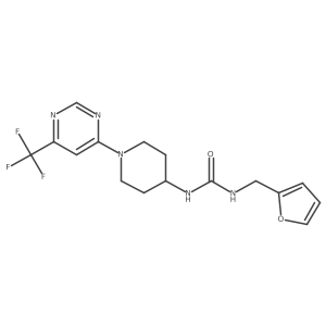 1-(Furan-2-ylmethyl)-3-(1-(6-(trifluoromethyl)pyrimidin-4-yl)piperidin-4-yl)urea Structure