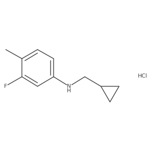 N-(cyclopropylmethyl)-3-fluoro-4-methylaniline hydrochloride结构式