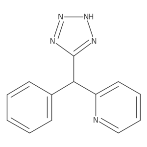 2-[(S)-phenyl(1H-1,2,3,4-tetrazol-5-yl)methyl]pyridine结构式