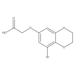 2-((8-Bromo-2,3-dihydrobenzo[b][1,4]dioxin-6-yl)oxy)acetic acid Structure