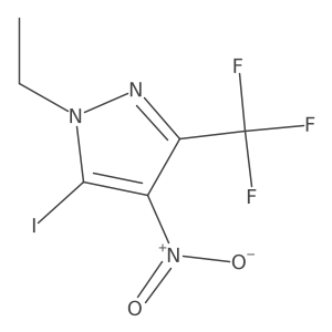 1-Ethyl-5-iodo-4-nitro-3-(trifluoromethyl)-1H-pyrazole结构式