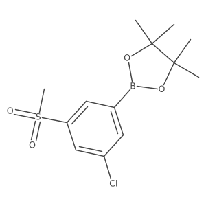 2-(3-Chloro-5-(methylsulfonyl)phenyl)-4,4,5,5-tetramethyl-1,3,2-dioxaborolane结构式