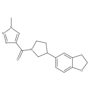 4-[3-(2,3-dihydro-1-benzofuran-5-yl)pyrrolidine-1-carbonyl]-1-methyl-1H-1,2,3-triazole Structure