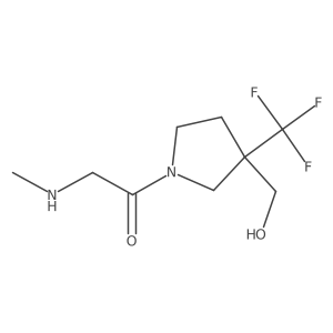 1-(3-(Hydroxymethyl)-3-(trifluoromethyl)pyrrolidin-1-yl)-2-(methylamino)ethan-1-one Structure
